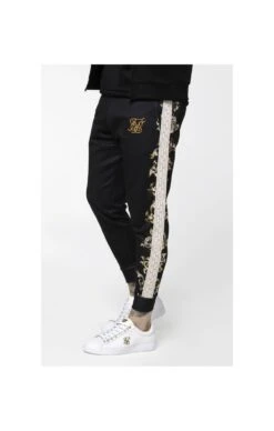 SikSilk Black Edition Polly Cuffed Pants - Black,White & Gold