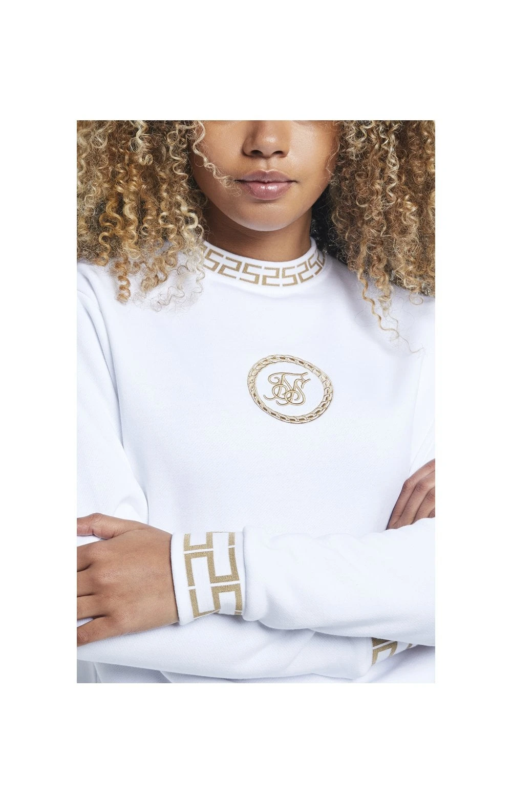 SikSilk Luxury Sweatshirt - White - Image 2