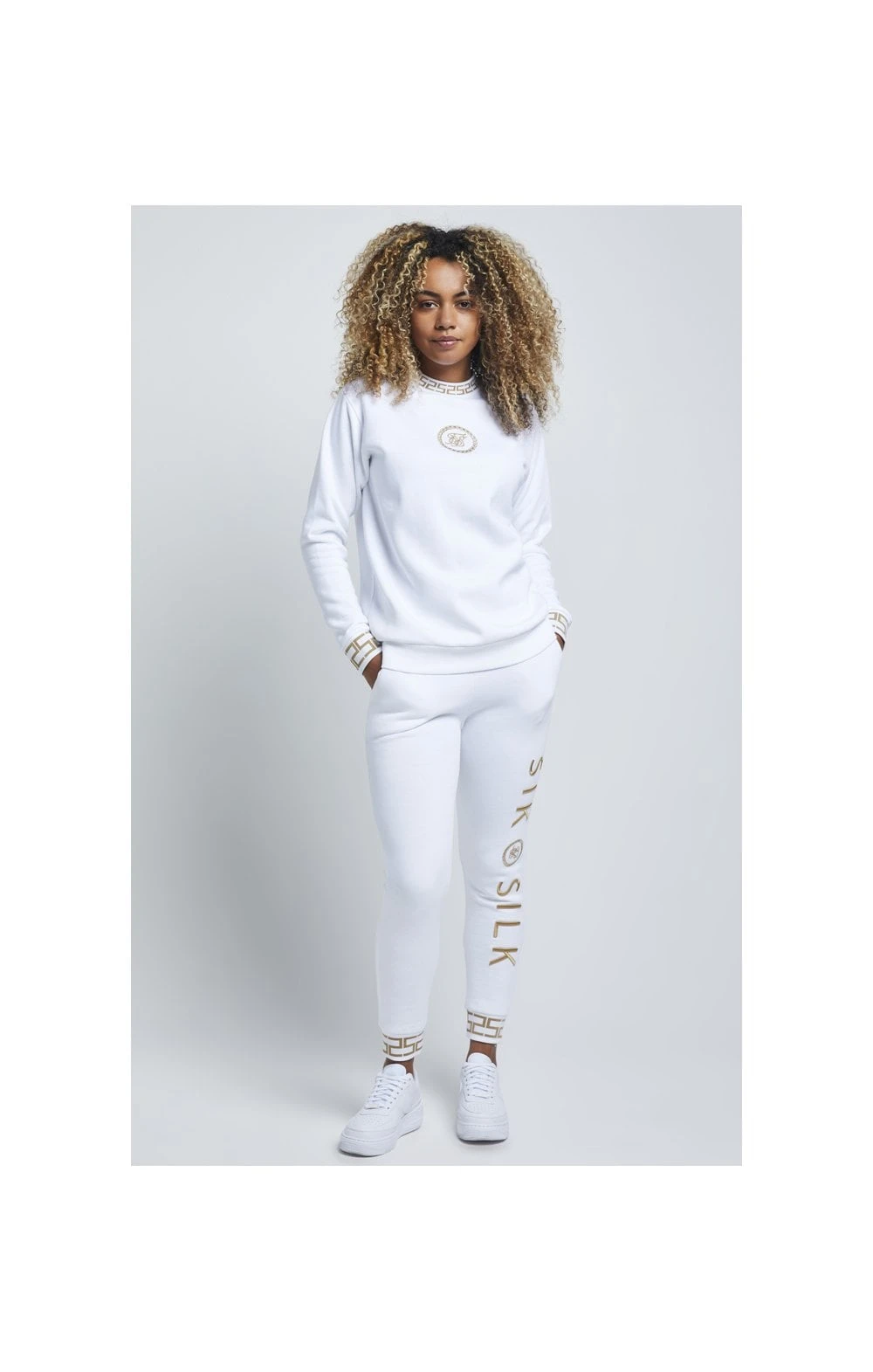 SikSilk Luxury Sweatshirt - White - Image 3