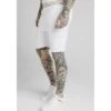 SikSilk Chain Rib Relaxed Shorts - White