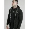 SikSilk Zip Through Windbreaker Jacket - Black