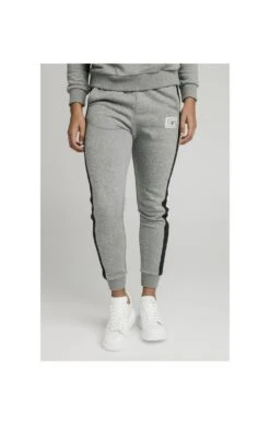 SikSilk Luxe Track Pants - Grey Marl