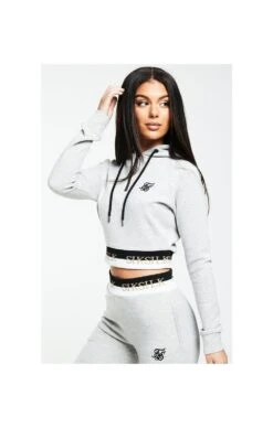 SikSilk Deluxe Track Top - Grey Marl