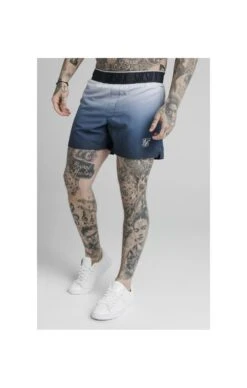 SikSilk Navy Tape Fade Swim Short