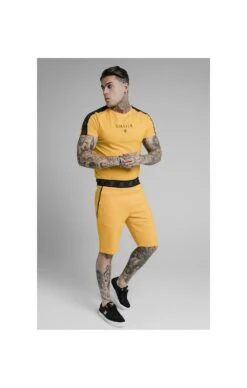 SikSilk S/S Raglan Exhibit Gym Tee - Yellow
