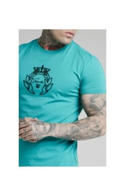 SikSilk S/S Azure Prestige Gym Tee - Teal