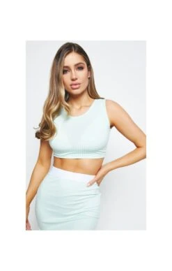 SikSilk Rib Bralette - Mint