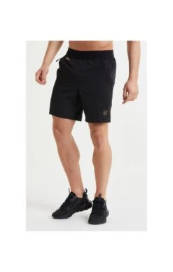 SikSilk Pressure Woven Long Shorts - Black