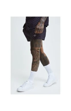 SikSilk Monogram Swim Shorts - Black