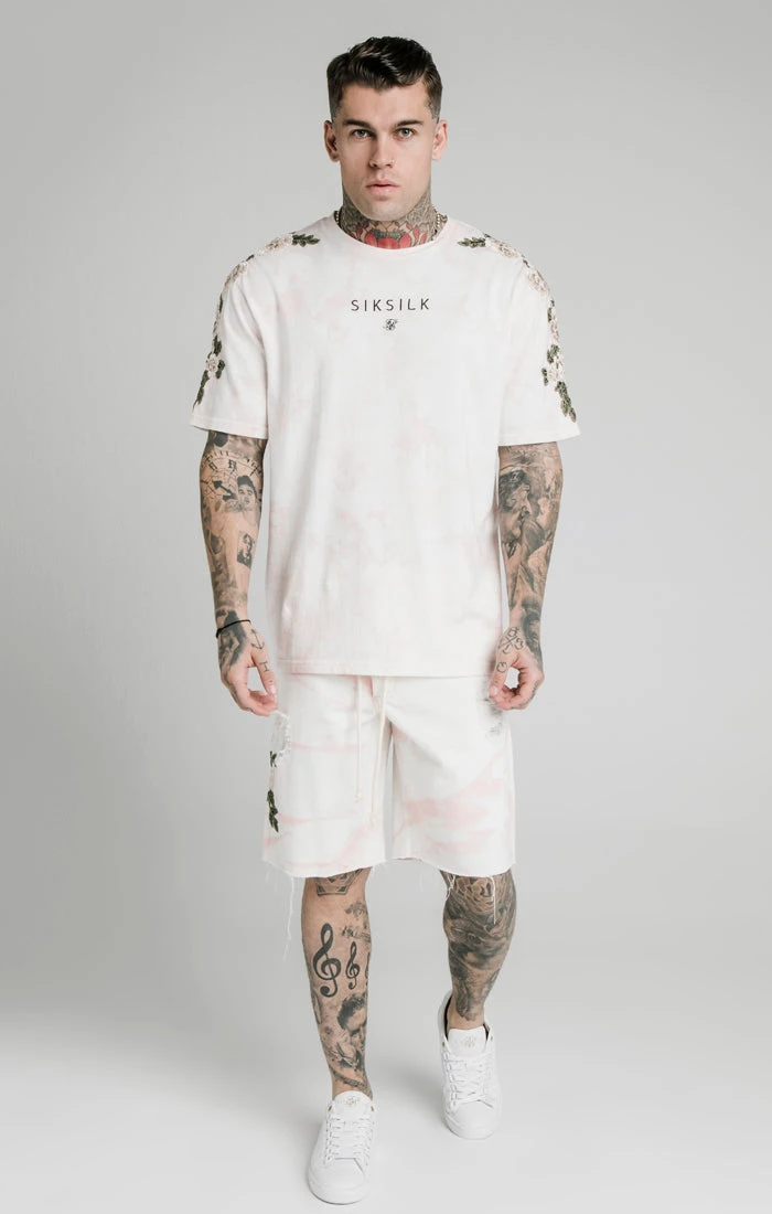 SikSilk Pink Loose Fit Denim Short - Image 2