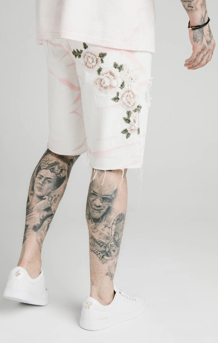 SikSilk Pink Loose Fit Denim Short - Image 4