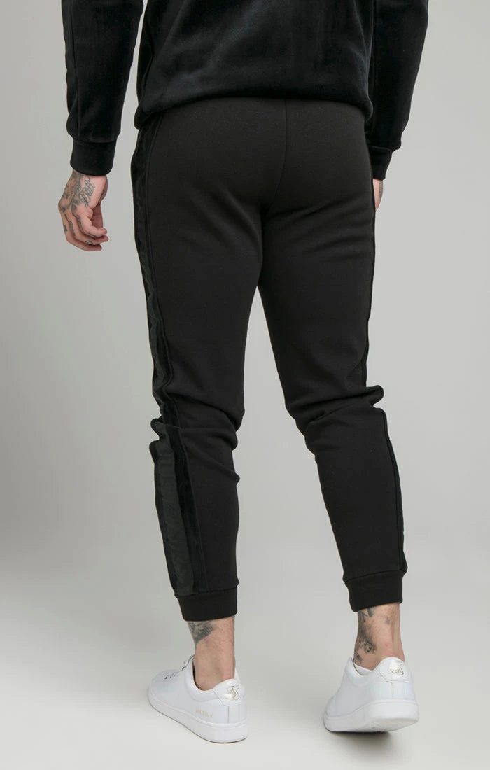 SikSilk Black Opulent Taped Cuffed Pant - Image 3