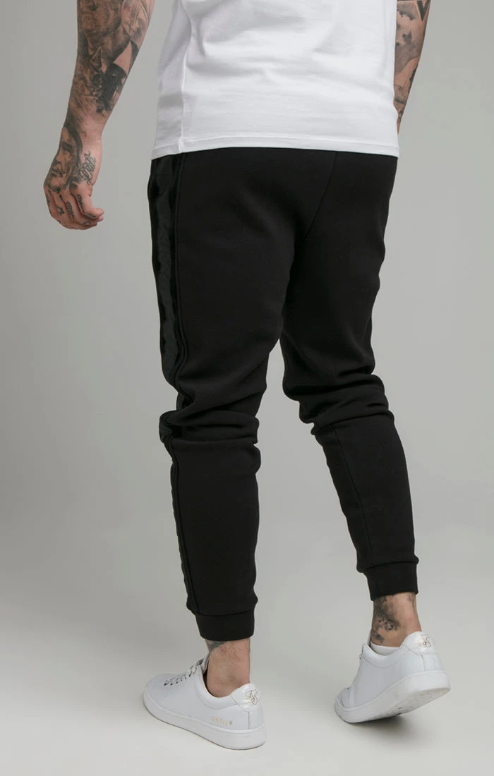 SikSilk Black Opulent Taped Cuffed Pant - Image 5