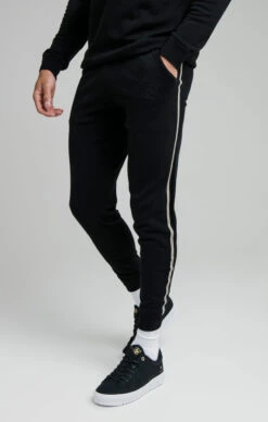 SikSilk Black Infinity Panelled Pant