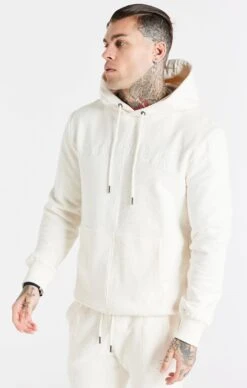 SikSilk Ecru Half And Half Overhead Hoodie