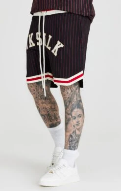 SikSilk Black Retro Classic Basketball Short