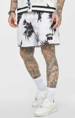 SikSilk Ecru Floral Swim Short