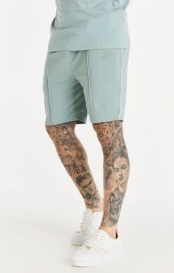 SikSilk Script Pleated Shorts - Teal