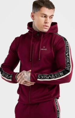 Messi X SikSilk Taped Zip Through - Burgundy