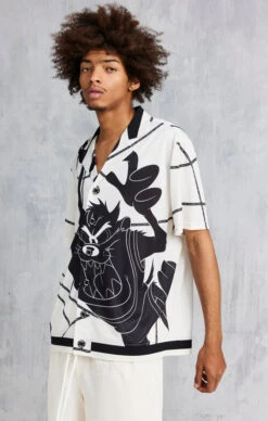 Ecru Space Jam X SikSilk Basketball Shirt