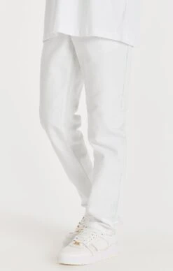 SikSilk White Straight Cut Denim