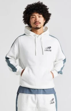 SikSilk White Rose Oversized Hoodie