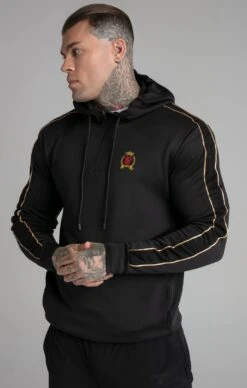 SikSilk Black Quarter Zip Hoodie