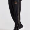 SikSilk Black Crest Loose Fit Track Pant
