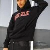 SikSilk Black Oversized Hoodie