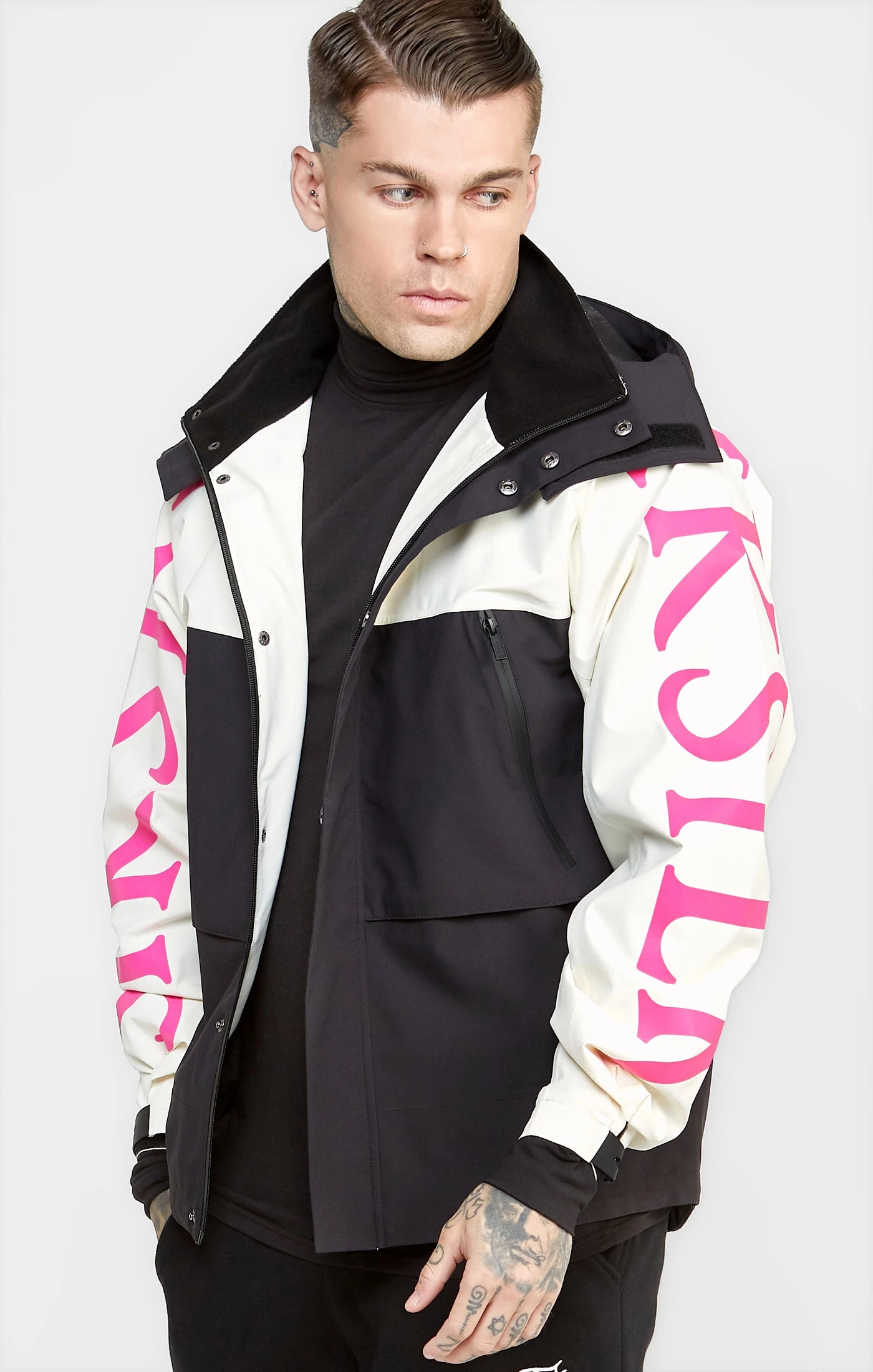 SikSilk Ecru Technical Jacket