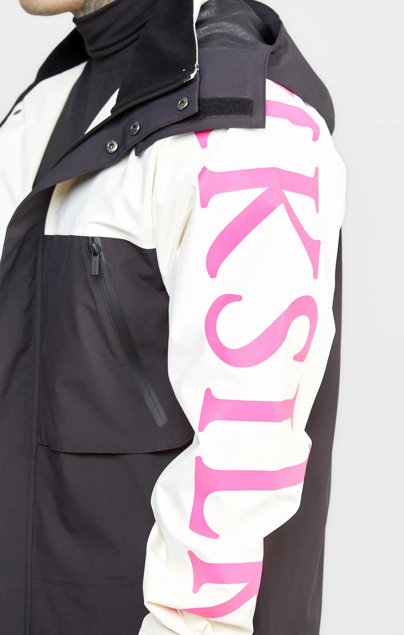 SikSilk Ecru Technical Jacket - Image 2