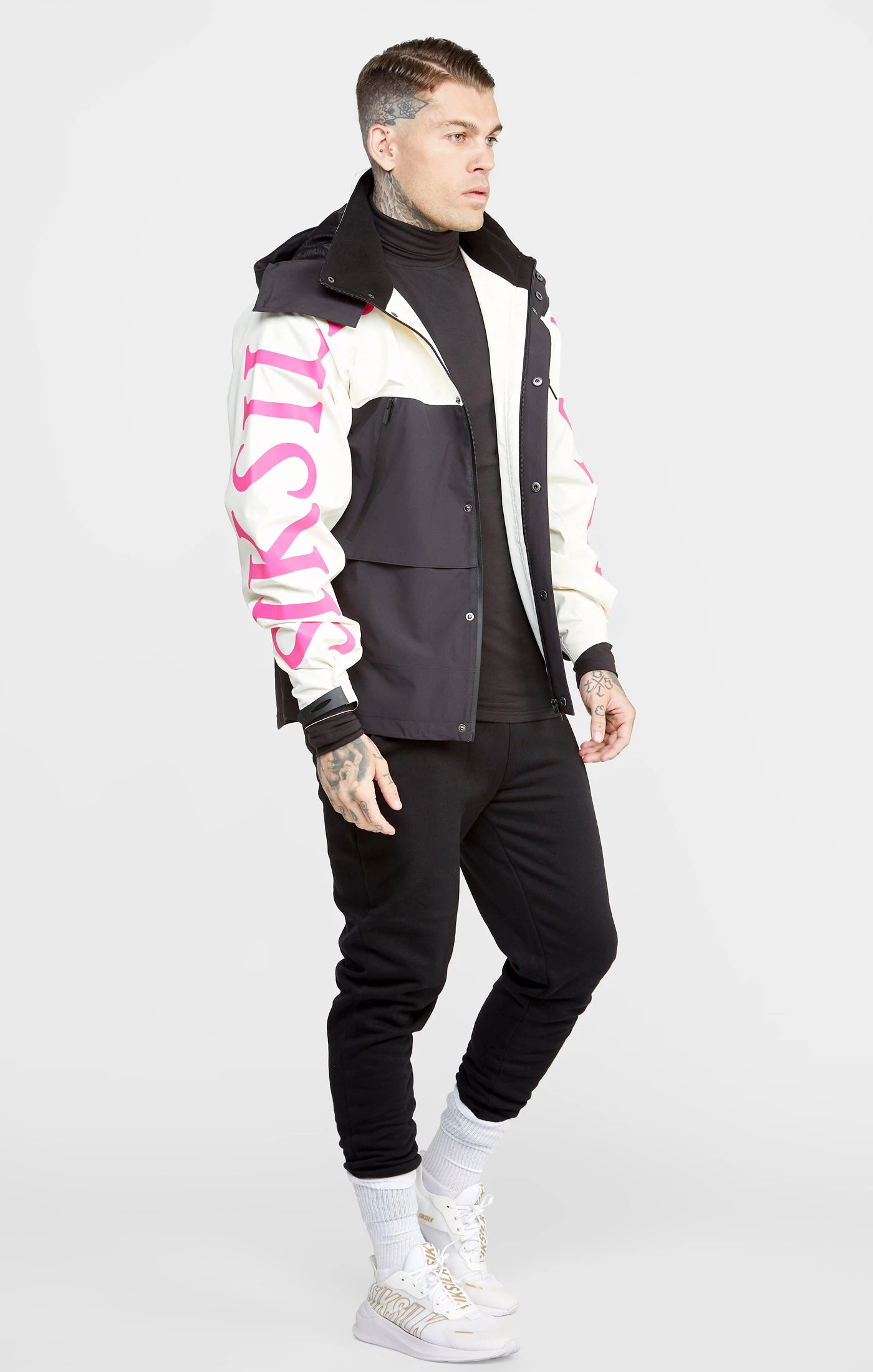 SikSilk Ecru Technical Jacket - Image 3