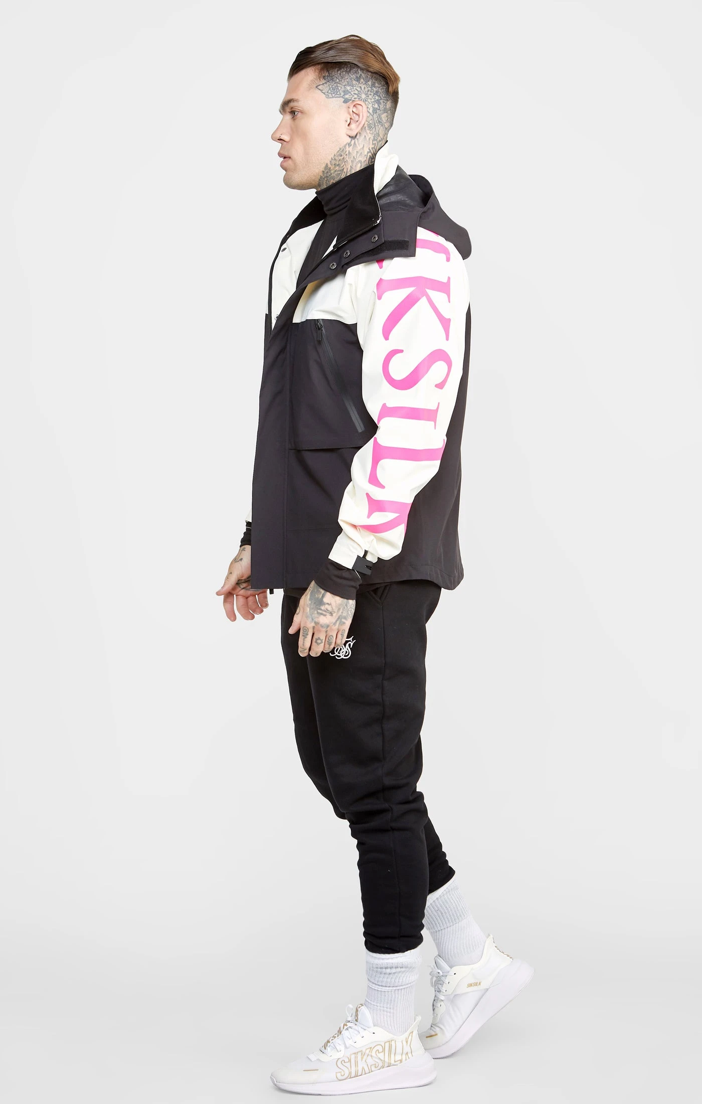 SikSilk Ecru Technical Jacket - Image 4
