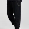 SikSilk Black Chain Jogger