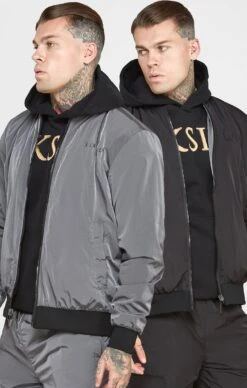 SikSilk Black Reversible Bomber