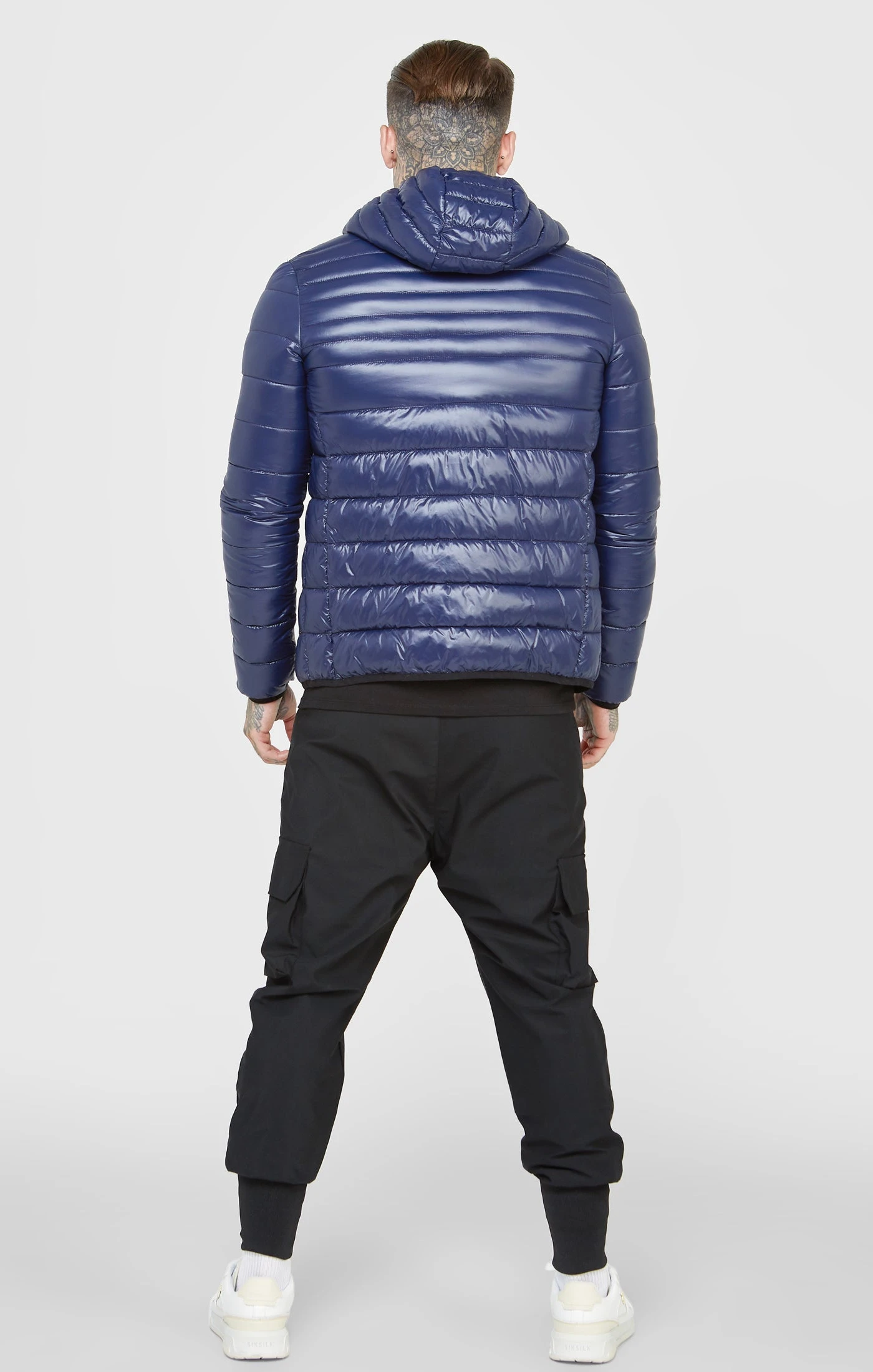 SikSilk Blue Packable Bubble Jacket - Image 5