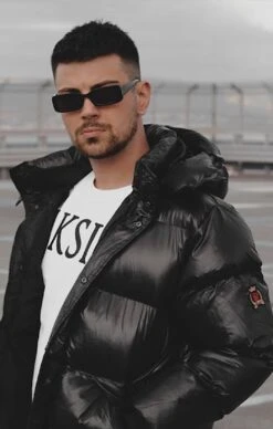 SikSilk Black Puffer Jacket