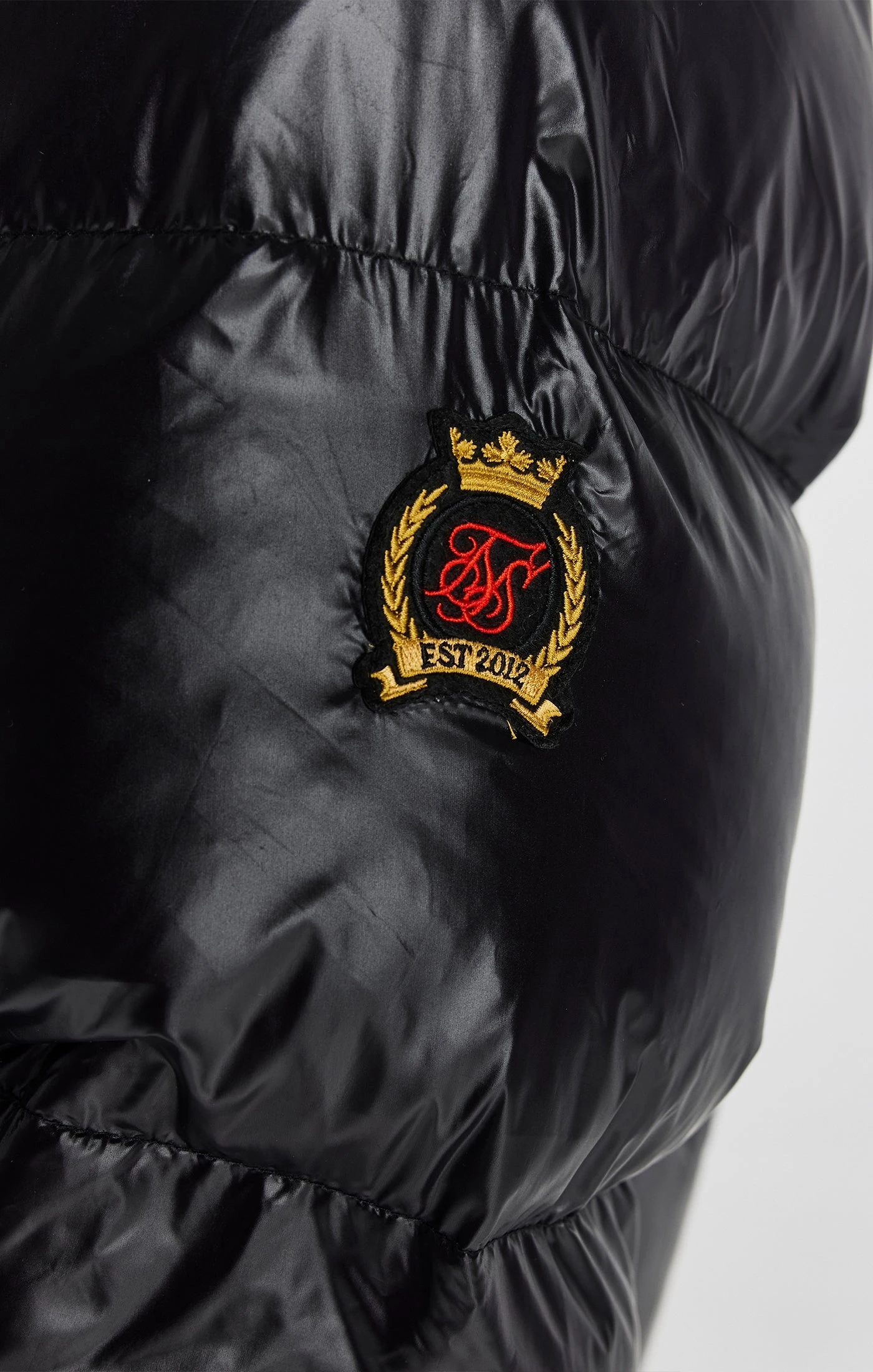 SikSilk Black Puffer Jacket - Image 3