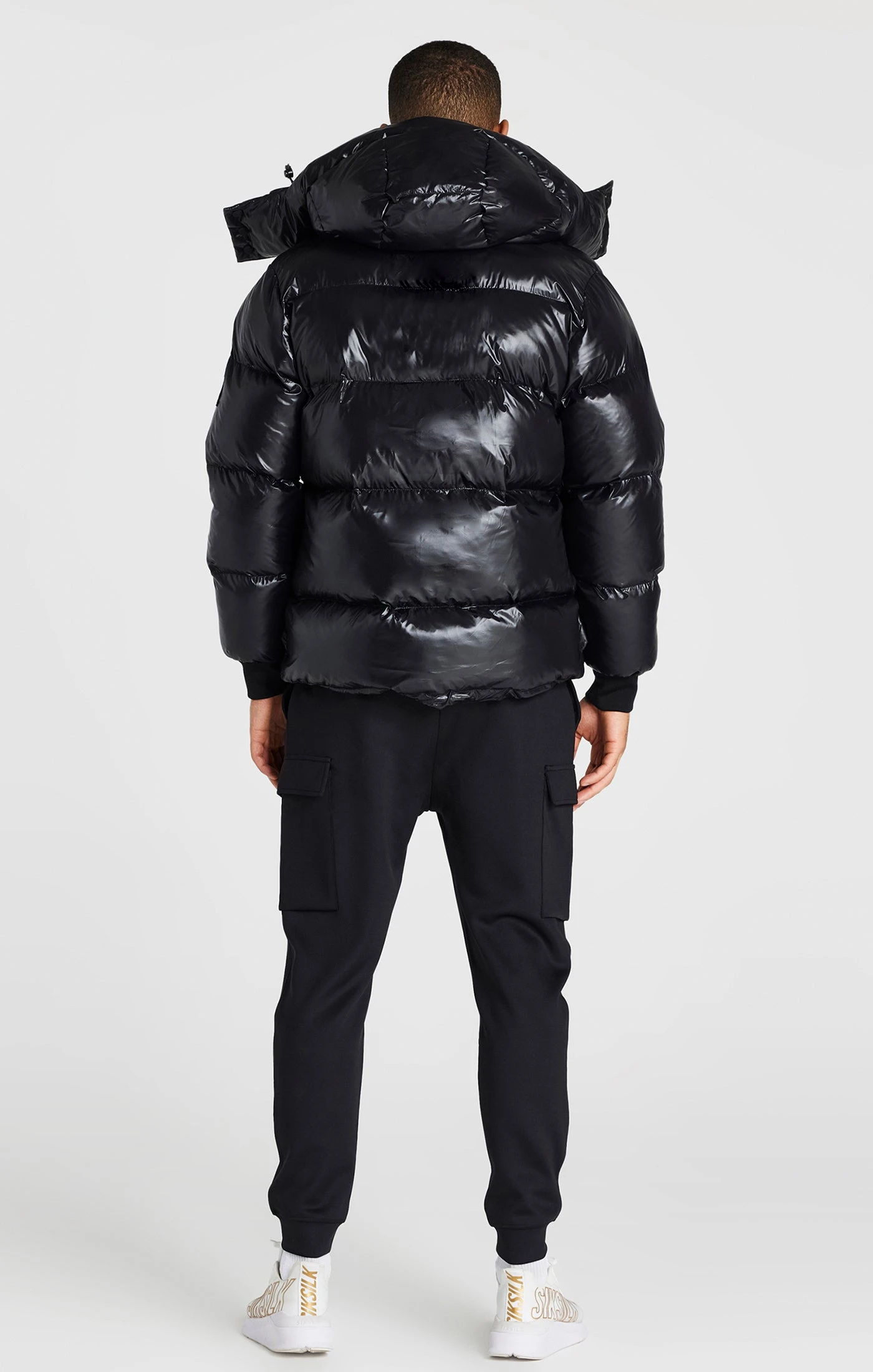 SikSilk Black Puffer Jacket - Image 6