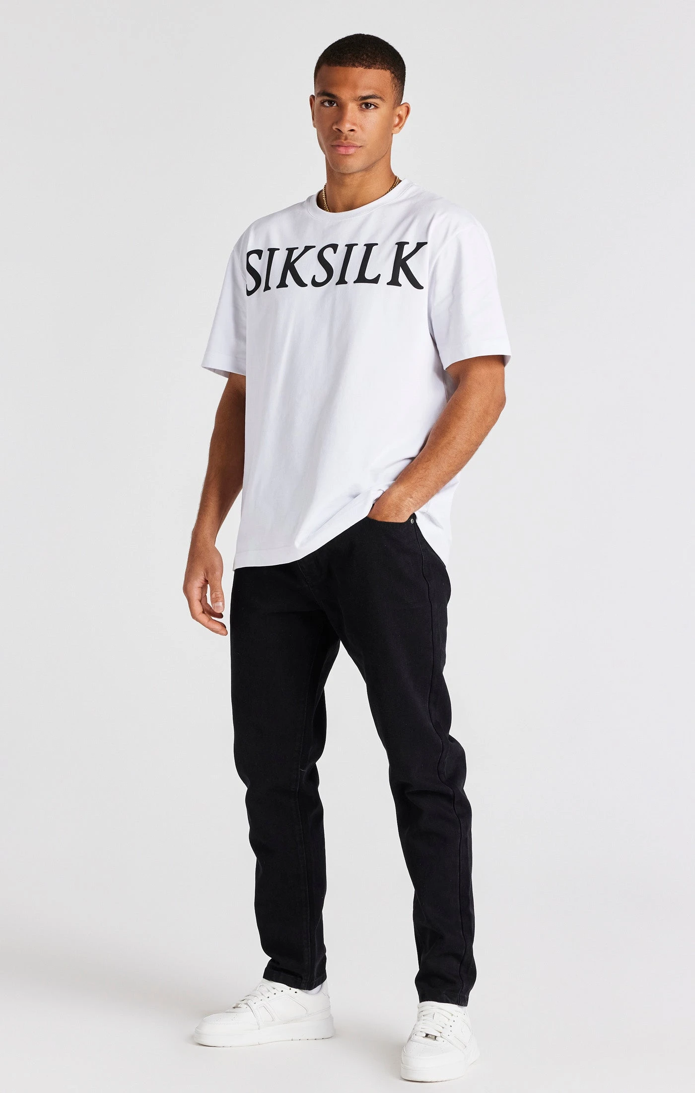 SikSilk Black Rose Straight Cut Denim - Image 3