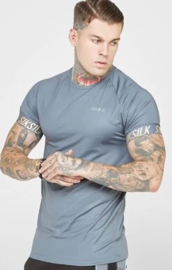 SikSilk Charcoal Sports Tech T-Shirt