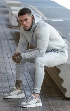 SikSilk Grey Panel Hoodie