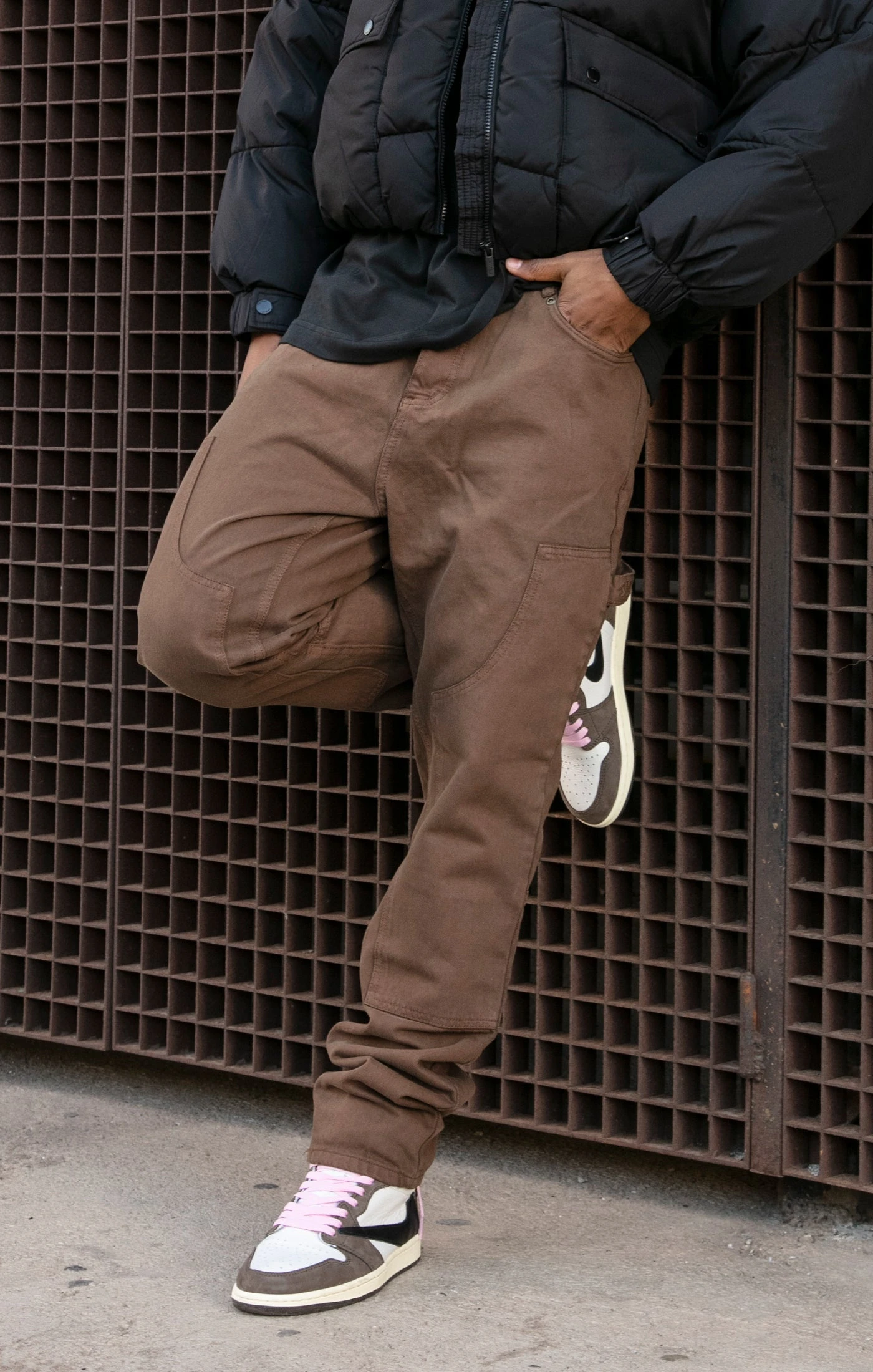 SikSilk Brown Straight Fit Carpenter Denim - Image 2