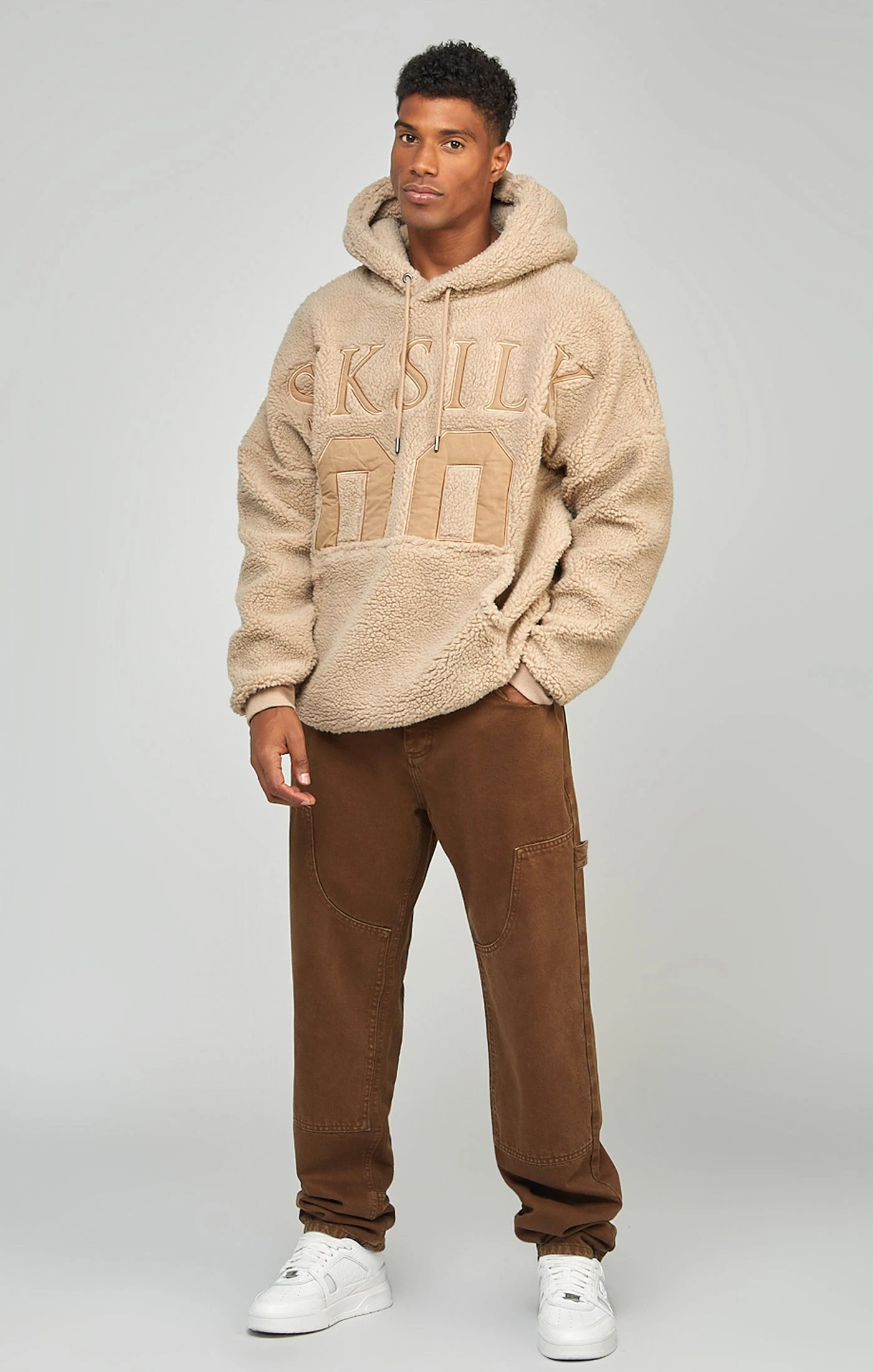 SikSilk Brown Straight Fit Carpenter Denim - Image 4