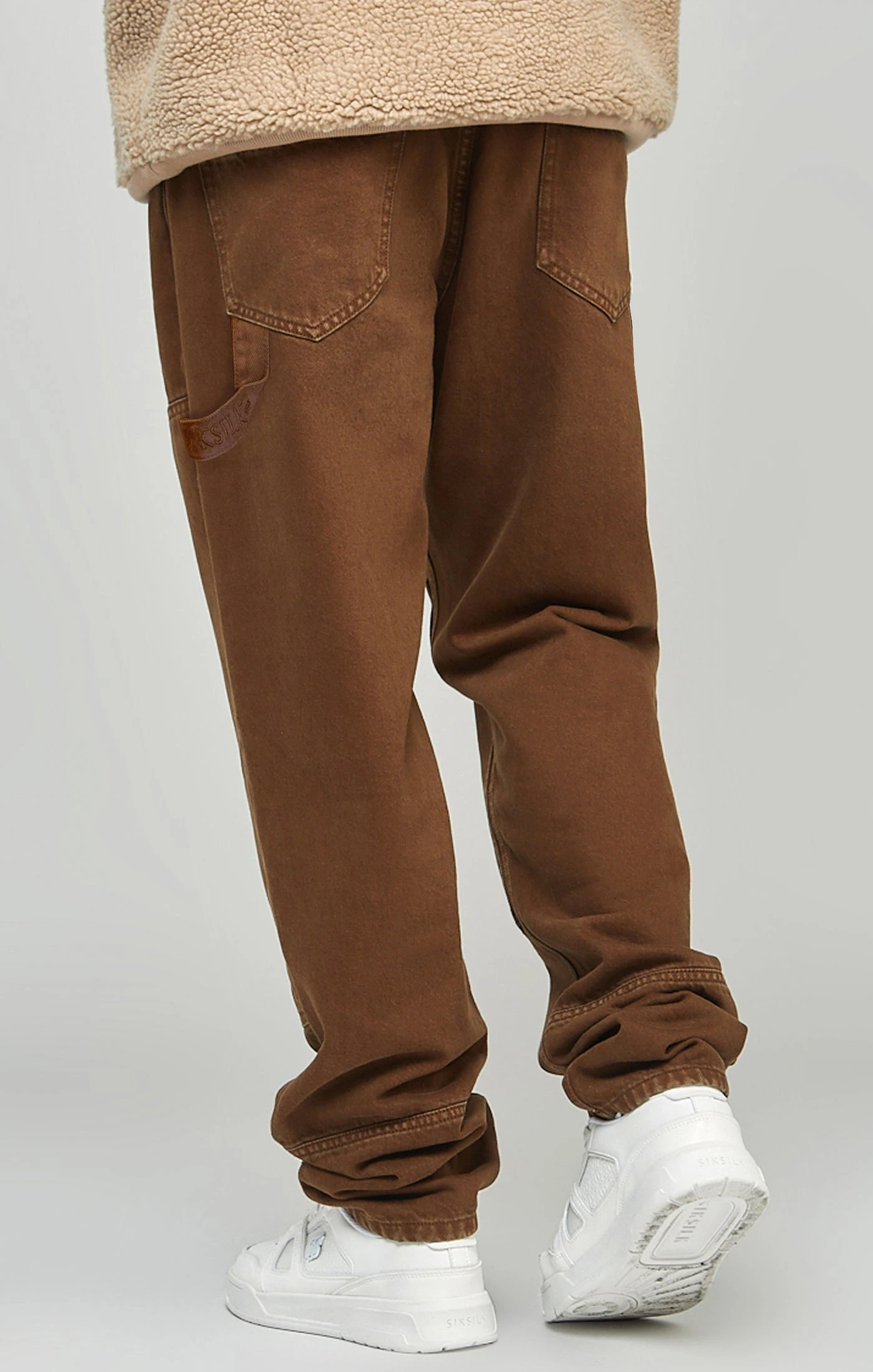 SikSilk Brown Straight Fit Carpenter Denim - Image 5