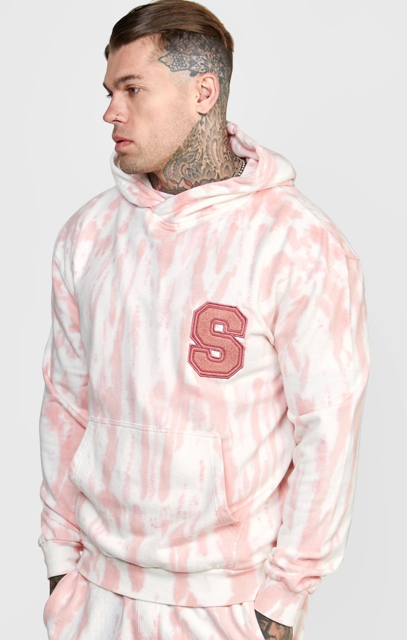SikSilk Pink Tie Dye Hoodie