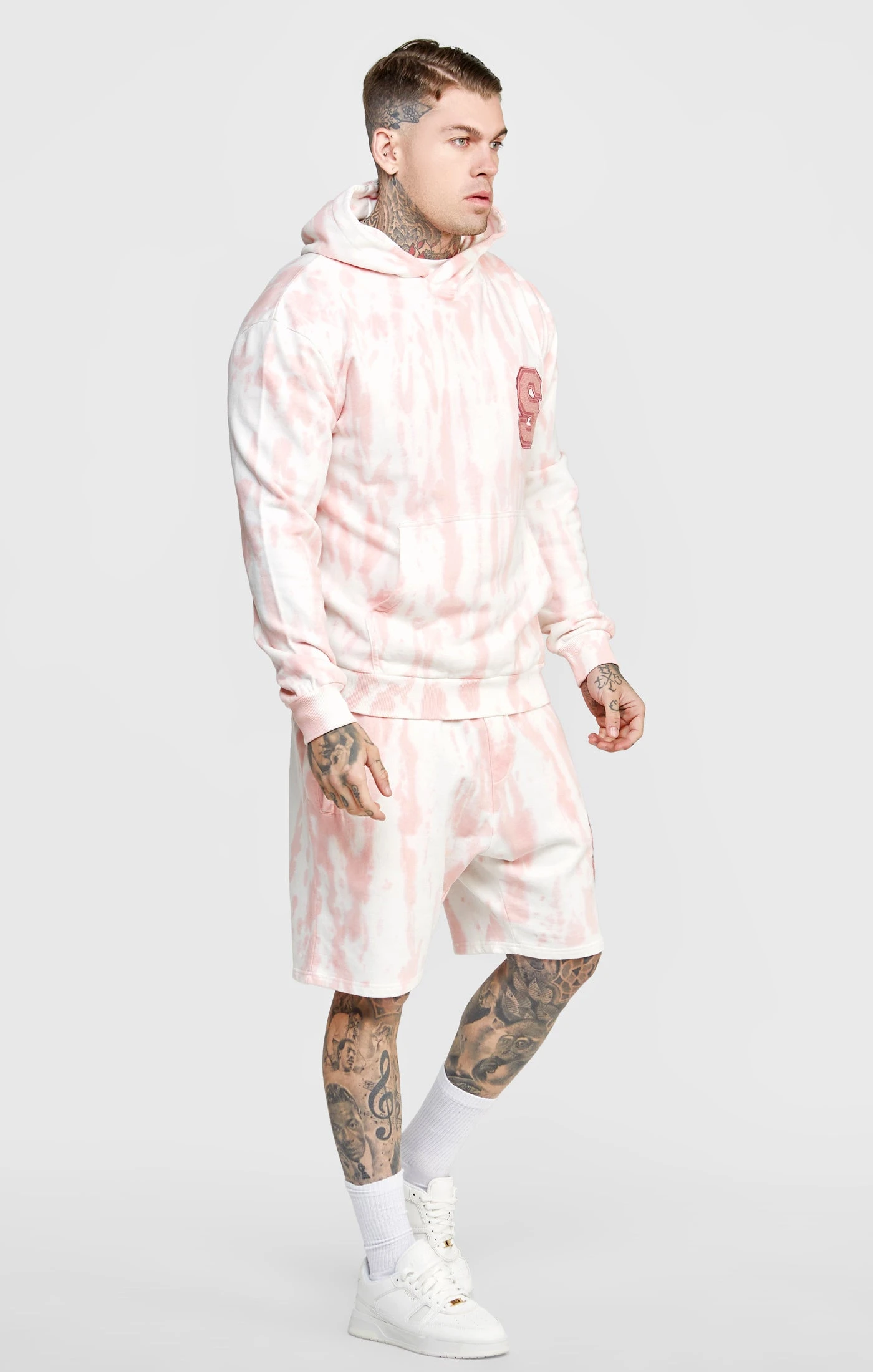 SikSilk Pink Tie Dye Hoodie - Image 4