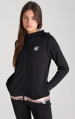 SikSilk Girls Black Taped Track Jacket
