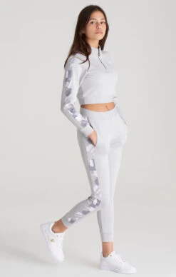 SikSilk Girls Grey Camo Panelled Track Pant