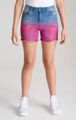 SikSilk Girls Blue Dip Dye Denim Short